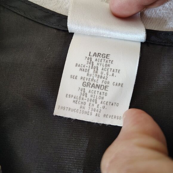 Vtg Women's 80s 90s Boho Patchwork Velvet Floral Vest Gold Accents Baroque Large - Picture 6 of 9